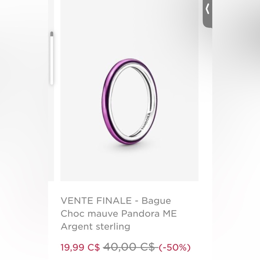 Pandora Mauve Stackable Rings - Picture 5 of 7